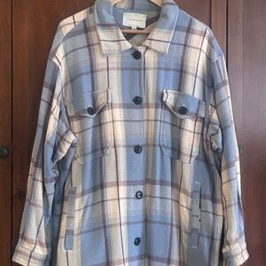 Lucky Brand - Oversized Plaid Shirt Jacket